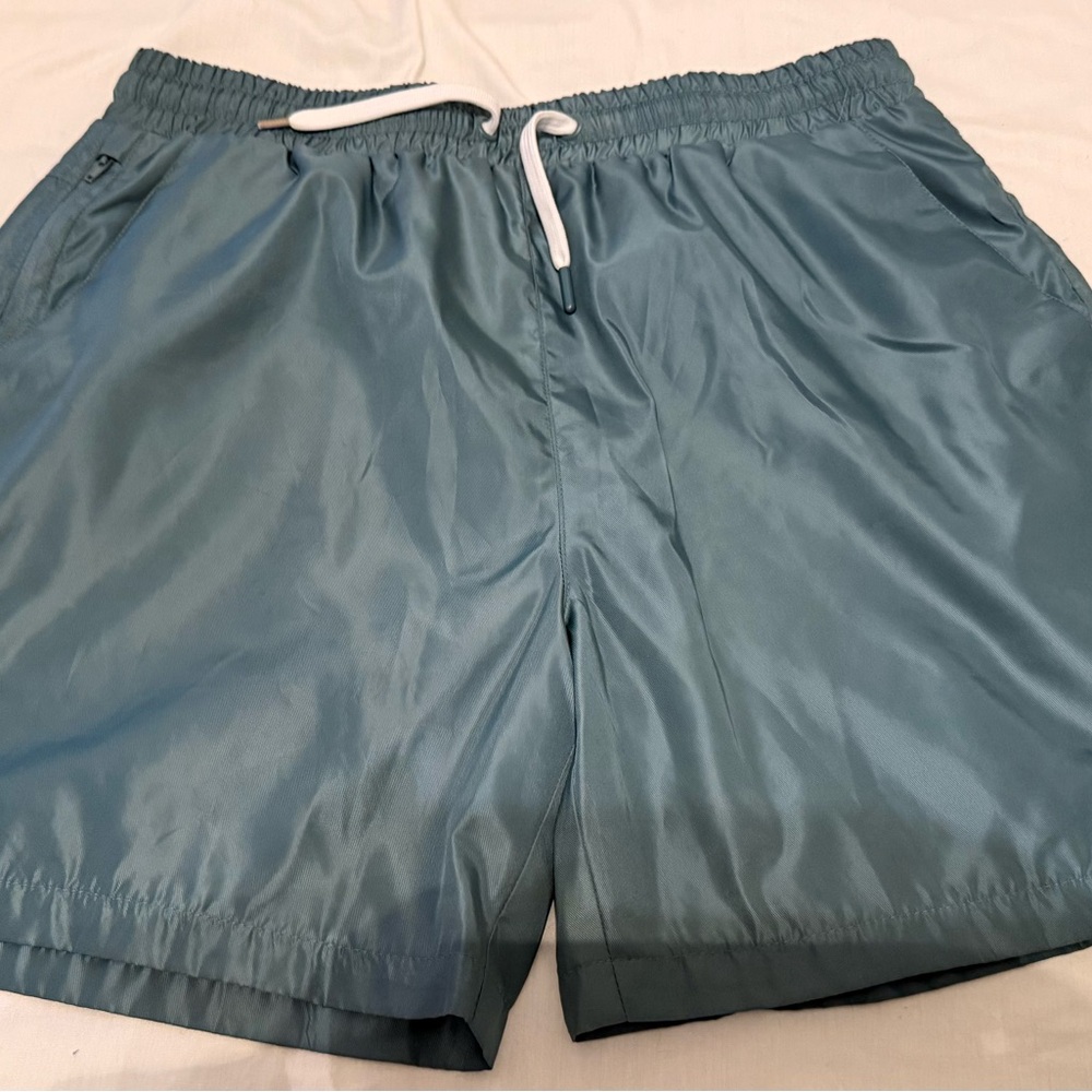 Maison Article x Shoe Palace Aqua Green Board Casual Leisure Shorts L EUC